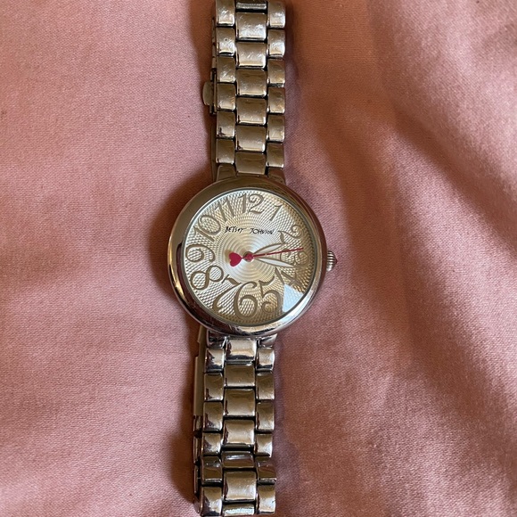 COPY - Betsey Johnson Silvertone Watch - Picture 1 of 4